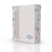 Подарункова коробка для рушників 2-ка Лілія з віконцем 280х100х345 мм